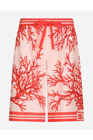 Dolce & Gabbana Men best seller selection - Coral-print silk jogging shorts