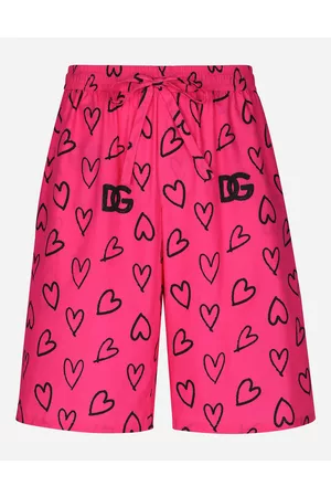 Dolce & Gabbana Men best seller selection - Cotton jogging shorts with DG heart print