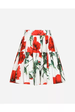 Dolce & Gabbana Women best seller selection - Poppy-print poplin miniskirt