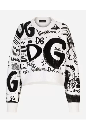 Dolce & Gabbana Sweaters and Cardigans - Virgin wool sweater with flocked DG logo