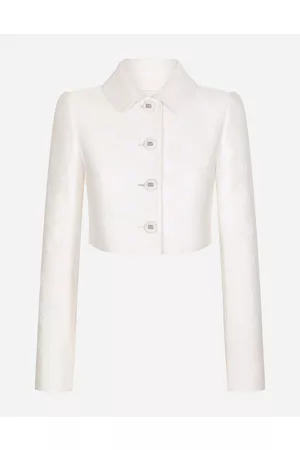 Dolce & Gabbana Blazers - Short jacquard jacket with all-over DG logo