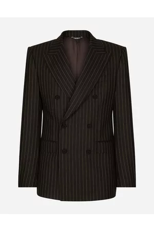 Dolce & Gabbana Suits and Blazers - Double-breasted pinstripe wool Sicilia-fit jacket