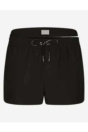 Dolce & Gabbana Collection - Short swim trunks with double waistband and branded tag