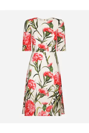 Dolce & Gabbana Women best seller selection - Carnation-print charmeuse midi dress