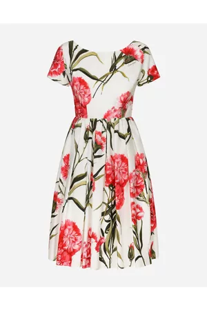 Dolce & Gabbana Women best seller selection - Carnation-print poplin midi dress