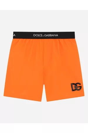 Dolce & Gabbana Beachwear - Nylon swim trunks with branded elastic