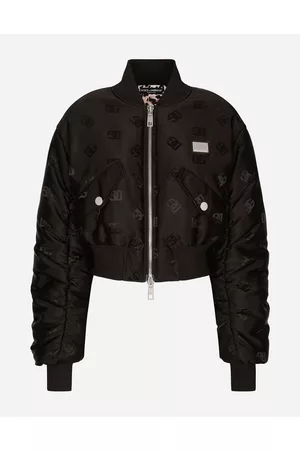 Dolce & Gabbana Coats and Jackets - Technical jacquard bomber jacket with DG logo