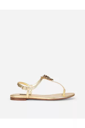 Dolce & Gabbana Flat - Nappa leather Devotion thong sandals