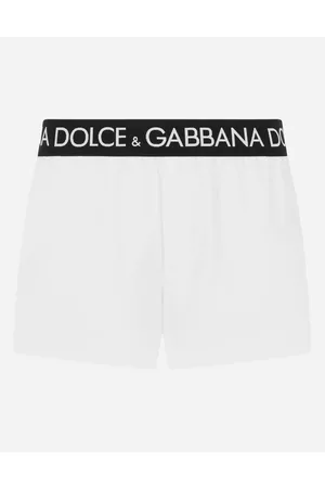 Dolce & Gabbana Beachwear - Short swim trunks with branded stretch waistband