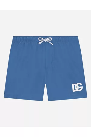 Dolce & Gabbana Beachwear - Nylon swim trunks with DG logo print