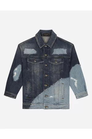 Dolce & Gabbana Coats and Jackets - Blue patchwork denim jacket