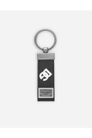 Dolce & Gabbana Wallets and Small Leather Goods - Calfskin key chain with all-over DG print