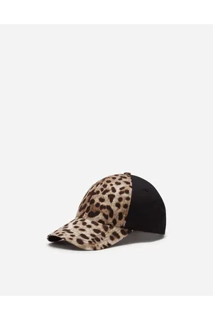 Dolce & Gabbana Hats and Gloves - Stretch cotton baseball cap with leopard print