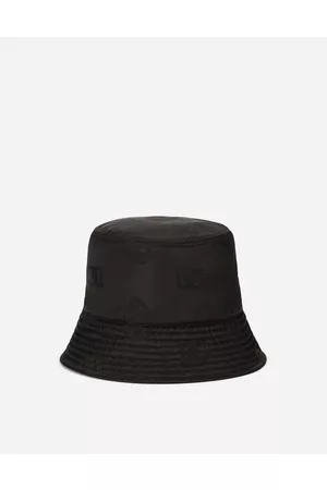 Dolce & Gabbana Hats and Gloves - Satin jacquard bucket hat with DG Monogram detail