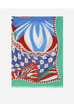 Dolce & Gabbana Beachwear - Cotton sarong with Carretto print (110x190)