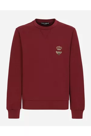 Dolce & Gabbana Sweatshirts - Cotton jersey sweatshirt with embroidery