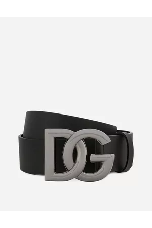 Dolce & Gabbana Belts - Lux leather belt with crossover DG logo buckle