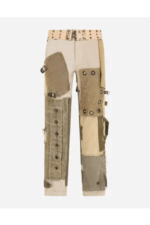 Dolce & Gabbana Men best seller selection - Cargo pants with vintage appliqués