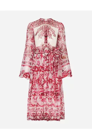 Dolce & Gabbana Dresses - Majolica-print chiffon midi dress