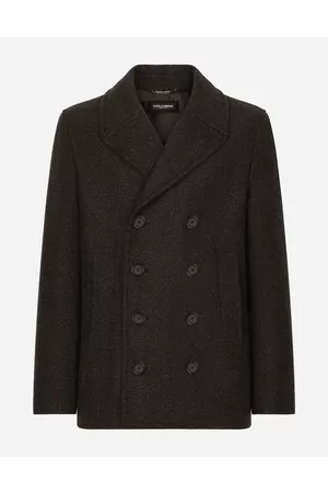 Dolce & Gabbana Coats and Jackets - Double-breasted wool pea coat with branded tag