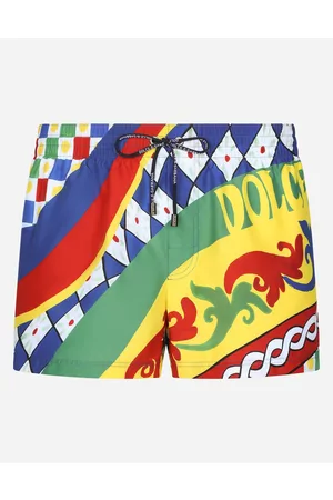 Dolce & Gabbana Collection - Short swim trunks with Carretto print