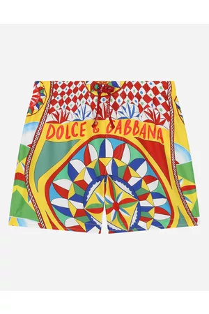 Dolce & Gabbana Nightwear & Underwear - Nylon swim trunks with Carretto print