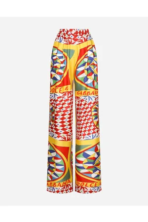 Dolce & Gabbana Trousers and Shorts - Carretto-print twill pajama pants
