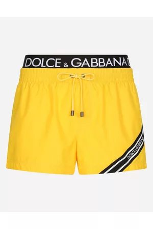 Dolce & Gabbana Collection - Short swim trunks with branded band