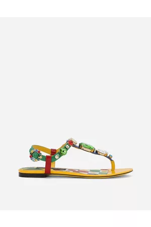 Dolce & Gabbana Flat - Patent leather thong sandals