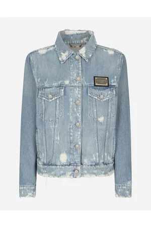 Dolce & Gabbana Denim - Denim jacket with branded plate