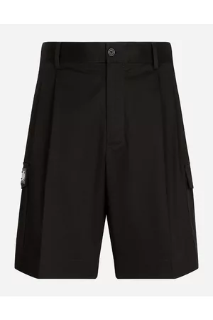Dolce & Gabbana Trousers and Shorts - Stretch cotton gabardine cargo shorts with branded tag