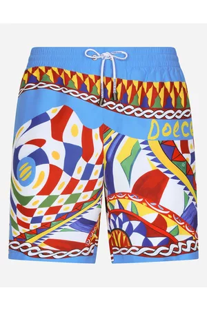 Dolce & Gabbana Collection - Mid-length swim trunks with Carretto print