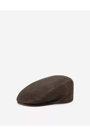 Dolce & Gabbana Hats and Gloves - Washed cotton flat cap with logo tag