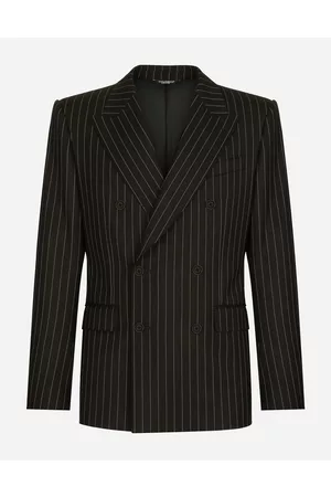 Dolce & Gabbana Suits and Blazers - Double-breasted pinstripe stretch wool Sicilia-fit suit