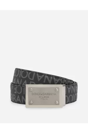 Dolce & Gabbana Belts - Coated jacquard belt with logo tag