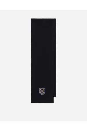 Dolce & Gabbana Accessories - Knit scarf with crest patch