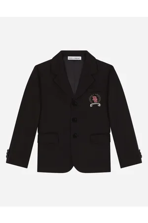 Dolce & Gabbana Suits - Single-breasted flannel jacket with embroidery