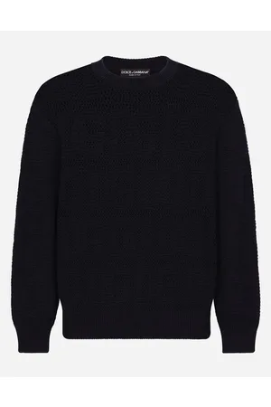 Dolce & Gabbana Collection - Cotton jacquard sweater with all-over jacquard DG