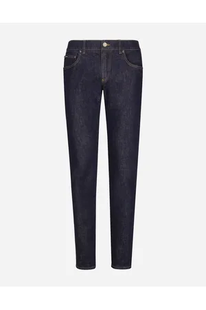 Dolce & Gabbana Collection - Skinny stretch denim jeans with flocked logo tag