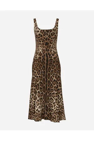 Dolce & Gabbana Dresses - Leopard-print calf-length cady dress