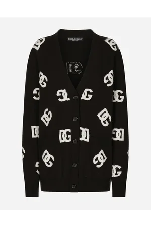 Dolce & Gabbana Sweaters and Cardigans - Wool cardigan with DG inlay