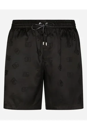 Dolce & Gabbana Collection - Mid-length swim trunks with jacquard DG Monogram