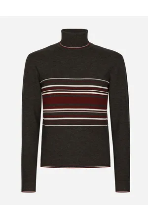 Dolce & Gabbana Collection - Wool turtle-neck sweater with contrasting stripes