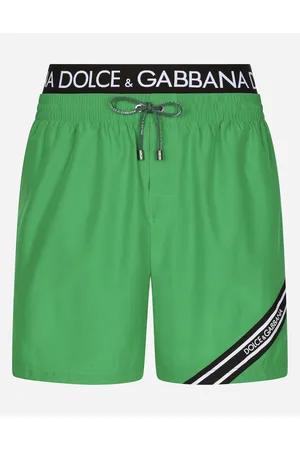 Dolce & Gabbana Collection - Mid-length swim trunks with branded band