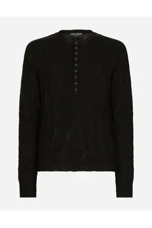 Dolce & Gabbana Sweaters and Cardigans - Grandad neck top in virgin wool