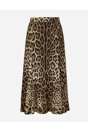 Dolce & Gabbana Skirts - Leopard-print cady circle skirt