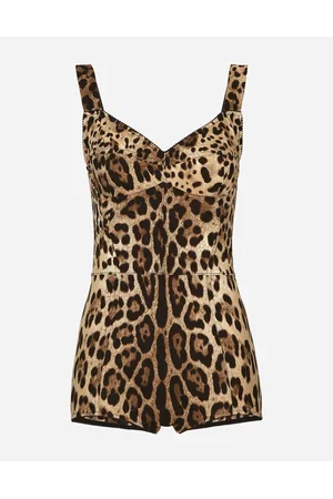 Dolce & Gabbana Shirts and Tops - Leopard-print charmeuse bodysuit