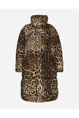 Dolce & Gabbana Coats and Jackets - Long leopard-print nylon jacket