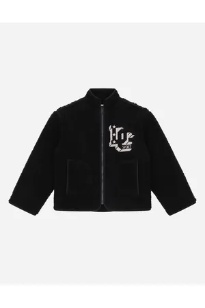 Dolce & Gabbana Coats and Jackets - Faux fur jacket with DG patch