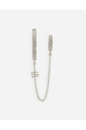 Dolce & Gabbana Bijoux - Single earring with rhinestones and chain ear cuff